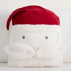 Pottery Barn Kids Santa Clause is Coming to Town Fluffy Multidimensional Pillow